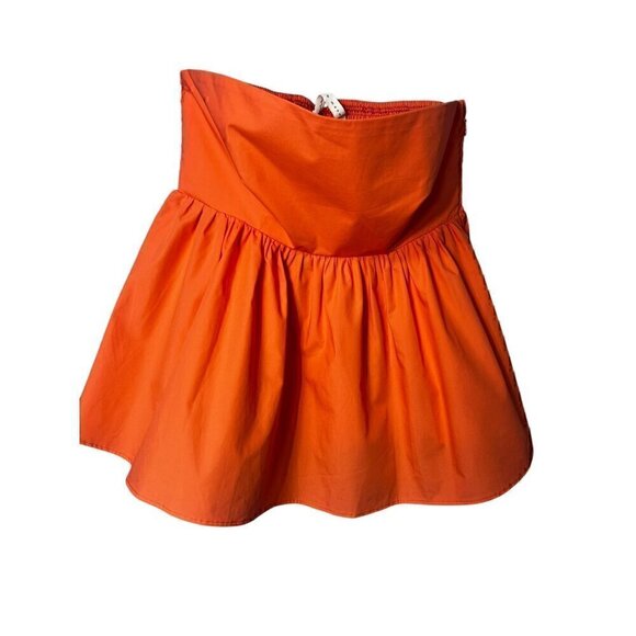 SUSANA MONACO PEACH/PINK Strapless Ruffled Tube Top With Smocked Back, MEDIUM - Picture 6 of 7
